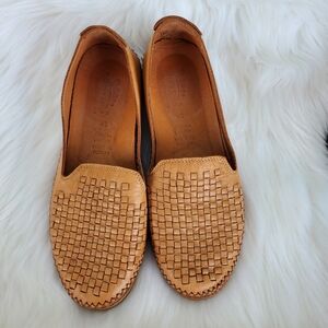 Spring Step Camel Leather Flats